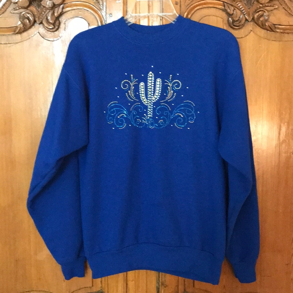 Saguaro Cactus Embellished Hanes Sweatshirt